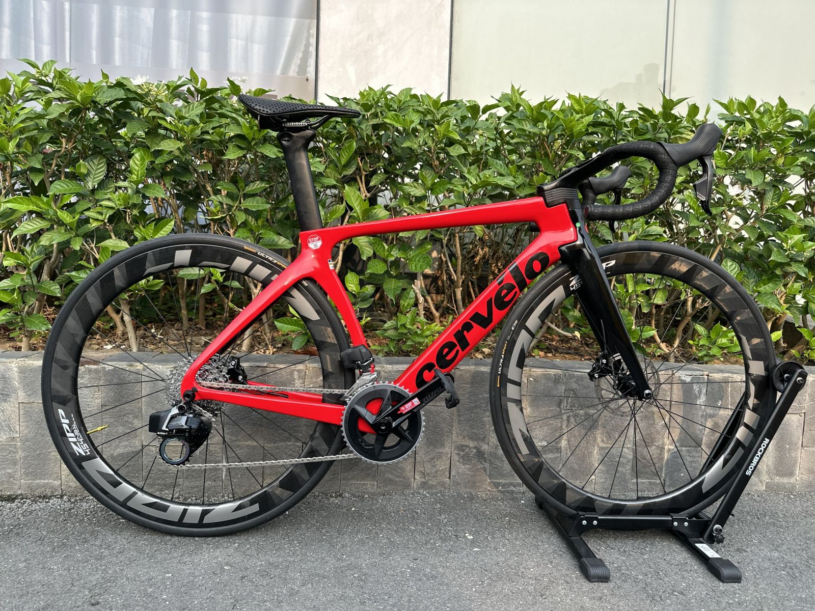 KHUNG CERVELO S5 ĐỎ + GROUP SRAM RIVAL + BÁNH ZIPP